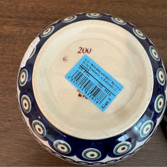 NWT Blue Rose Polish Pottery Reindeer Pine Cereal/Soup Bowl 2 Pcs - Picture 5 of 8